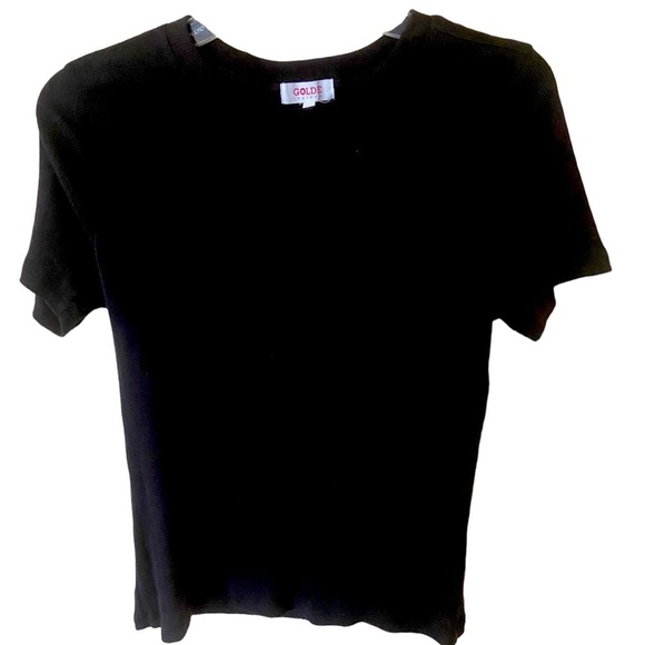 Goldie black top size M 100% Pima cotton, new no tag - Picture 1 of 3